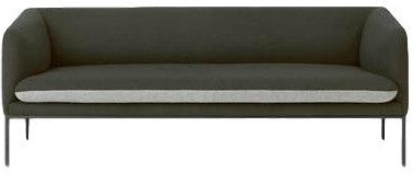 Ferm Living Turn Sofa 3 Wool, Seat Light Grey