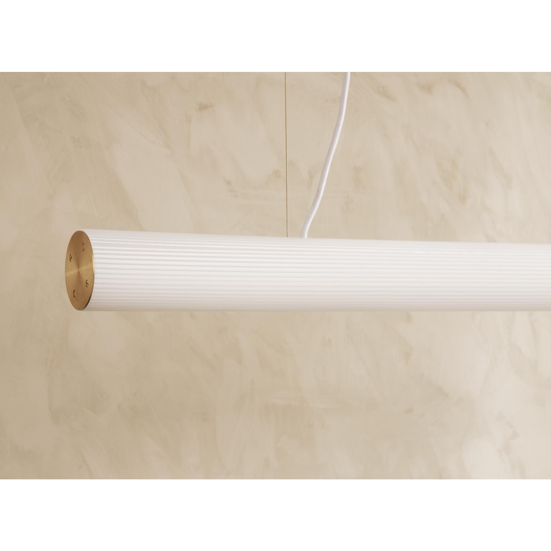 Ferm Living Vuelta Suspension Lamp Brass Ø60 cm, vit