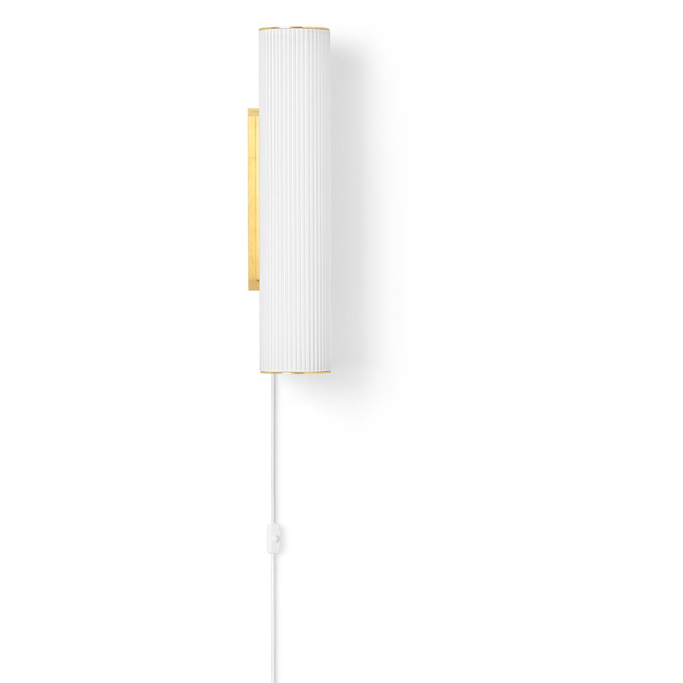 Ferm Living Vuelta Wall Lampe en laiton Ø40 cm, blanc