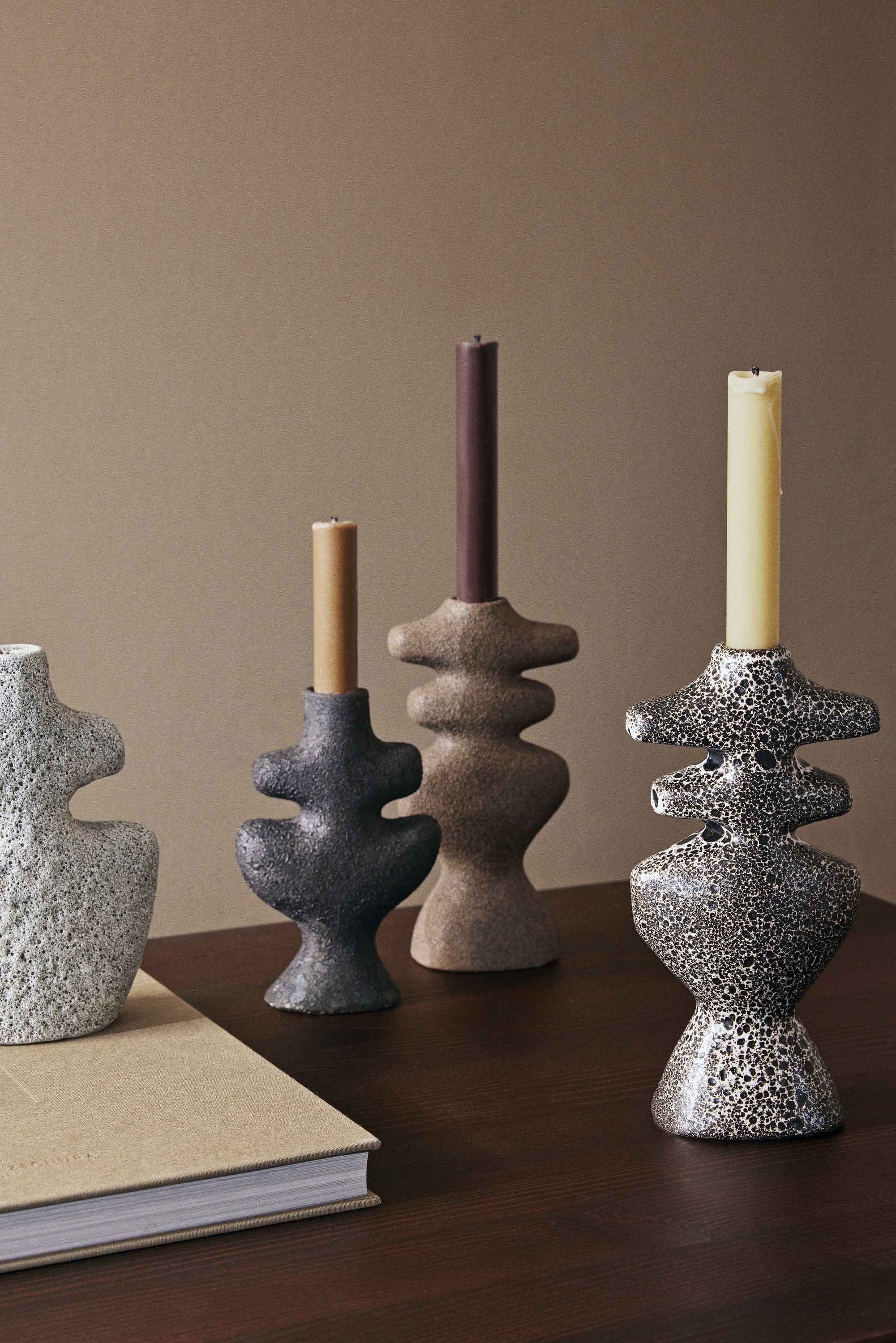 [product_category]-Ferm Living Yara Candle Holder Large, Dark Sand-Ferm Living-5704723311553-1104268189-FER-3