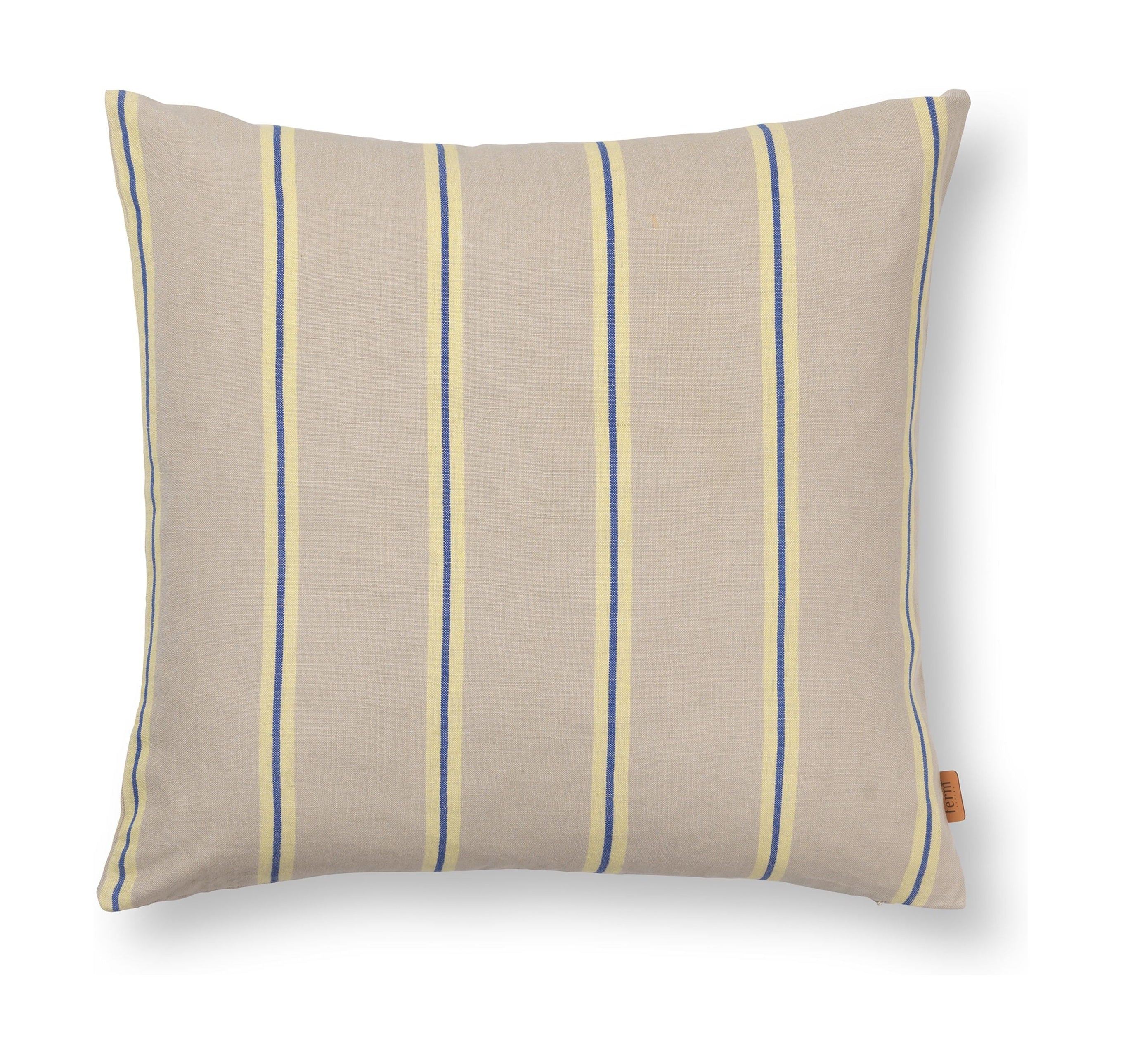 Ferm Living Grand coussin, huîtres / citron / br bleu