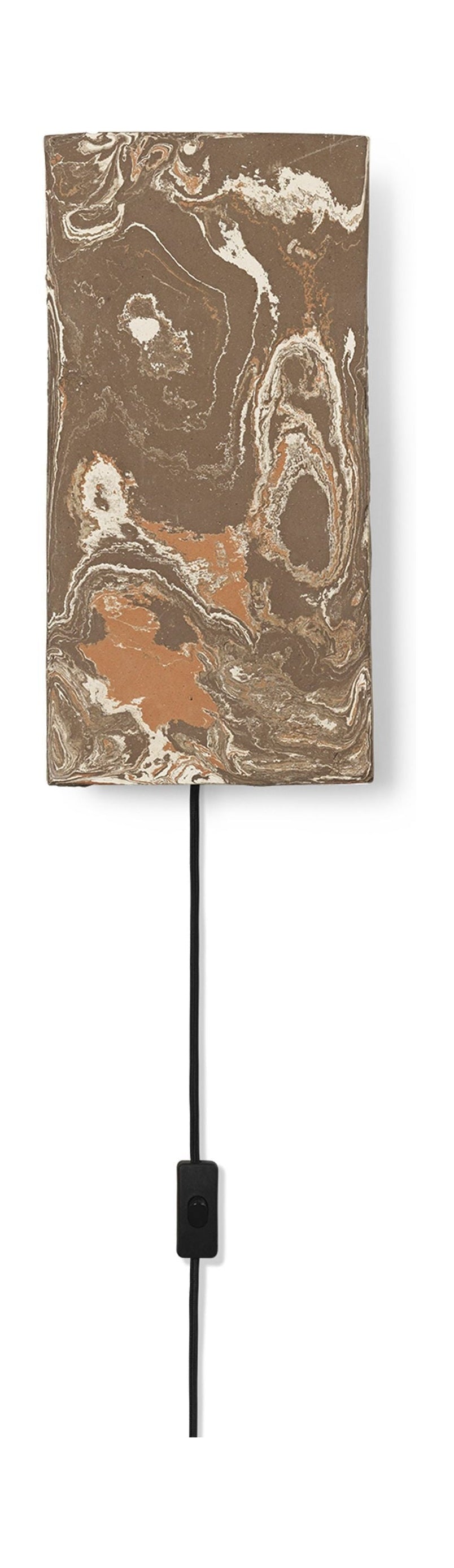 Ferm Living Living Argilla Wall Lamp Rectangular, Marble Mocha