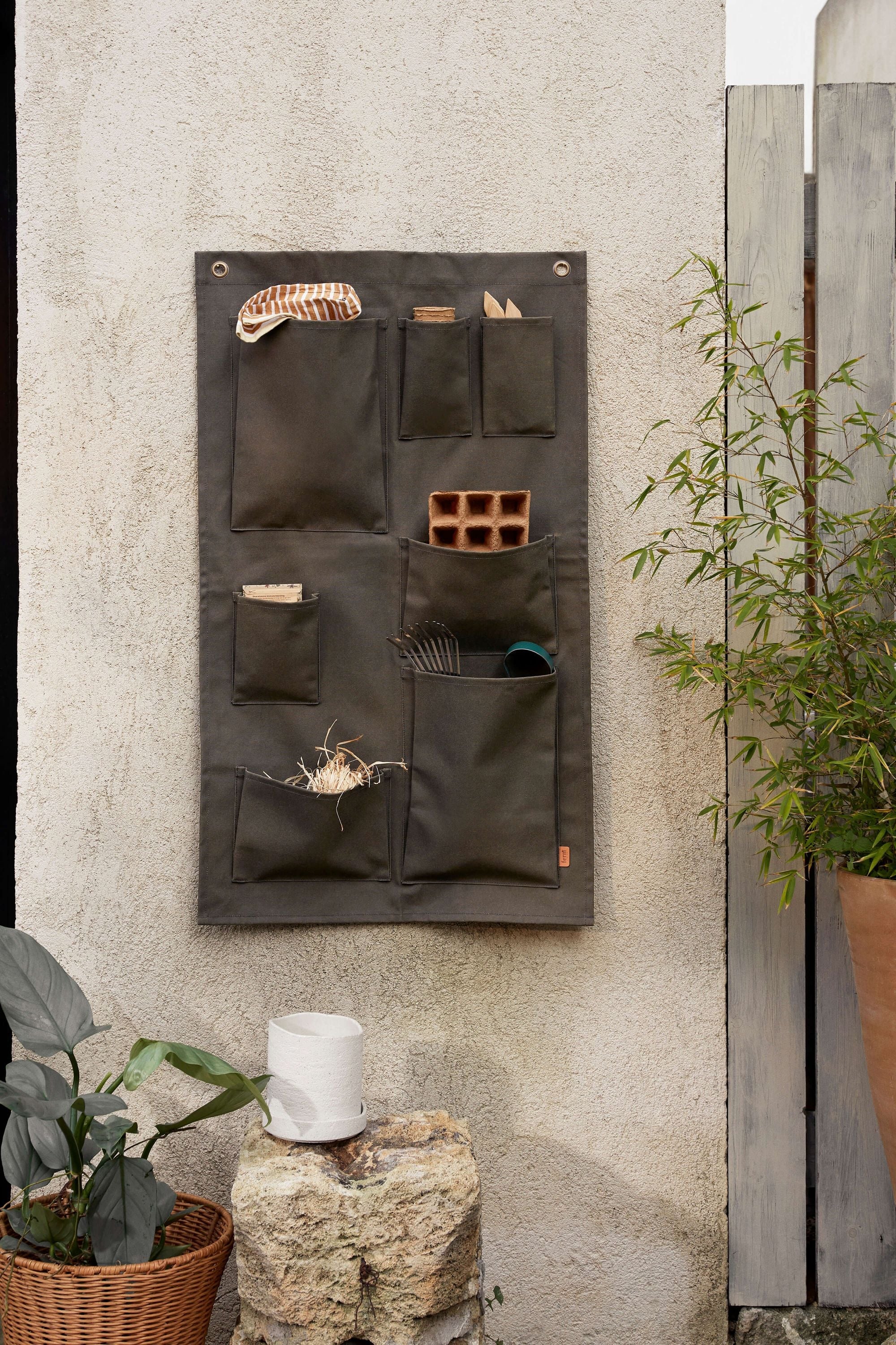 Ferm Living Bark Garden Storage, Olive