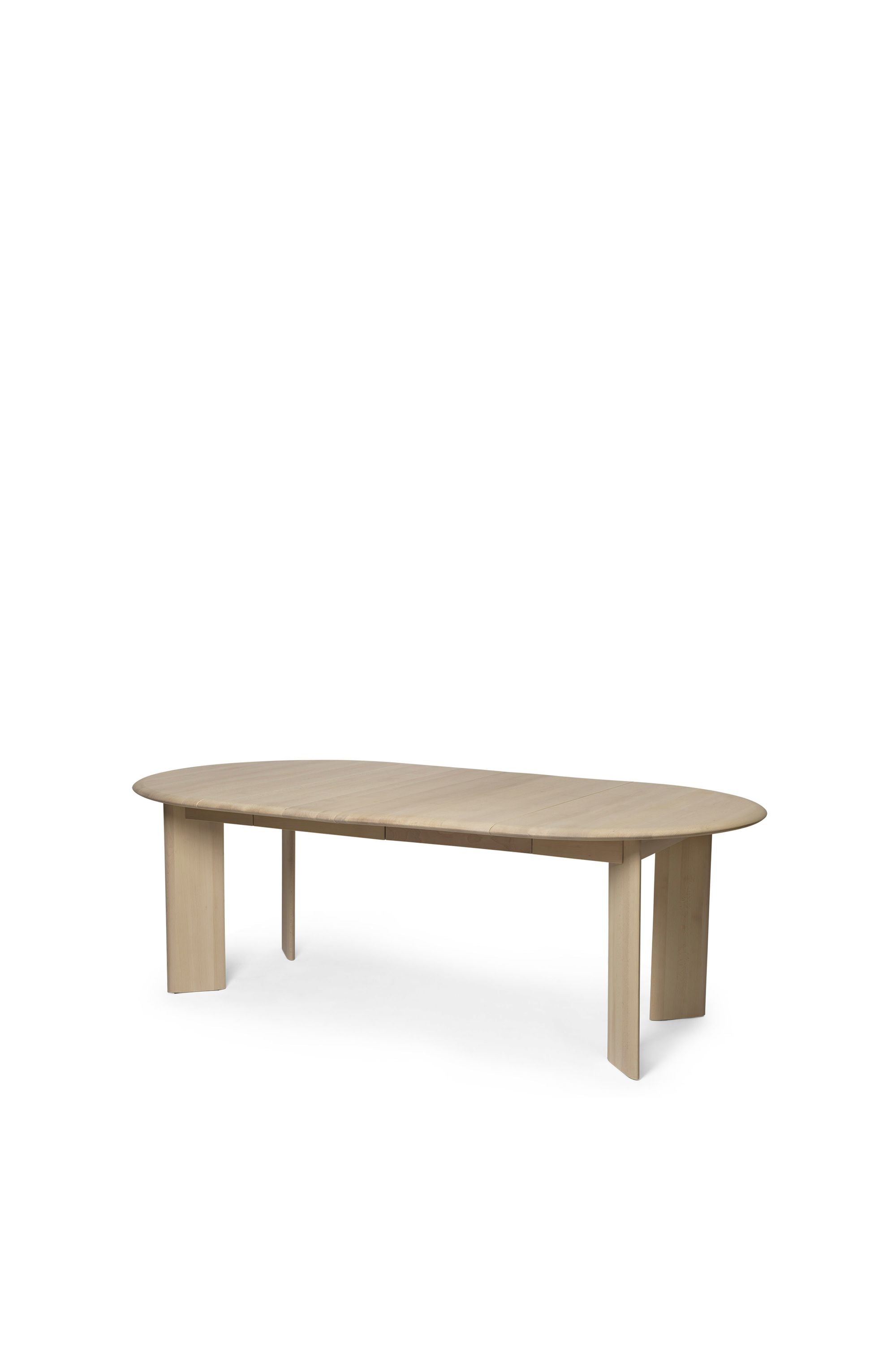 Ferm Living Bevel Table estende. X2, ape oliata bianca