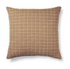 Ferm Living Coussin en coton brun, chèque