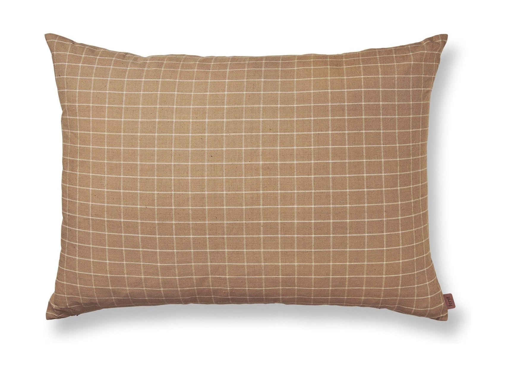 Ferm Living Brown Cotton Cushion Large, Controlla