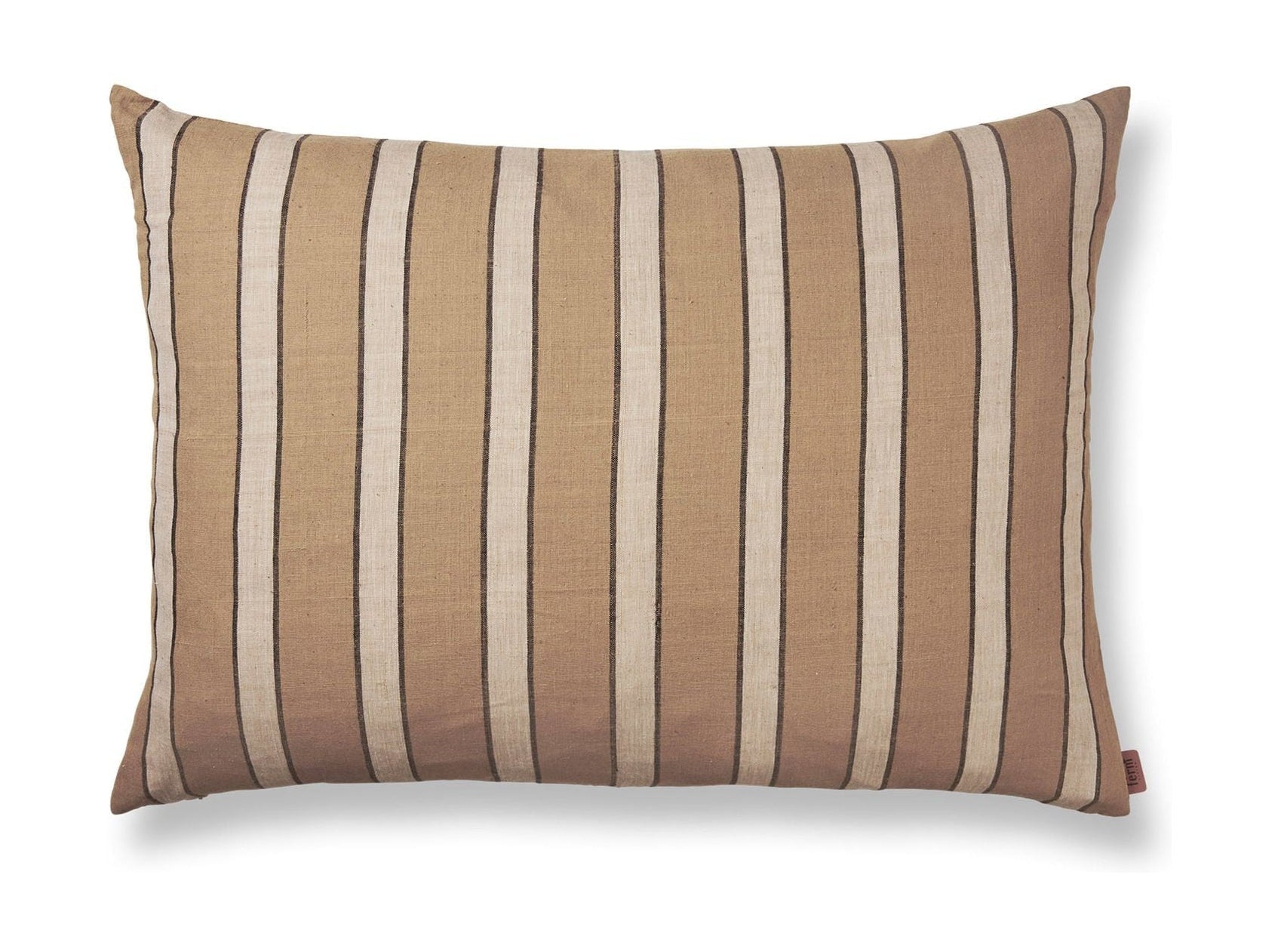 Ferm Living Brown Cotton Cushion Large, linee