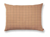 Ferm Living Coussin de coton brun grand, grille