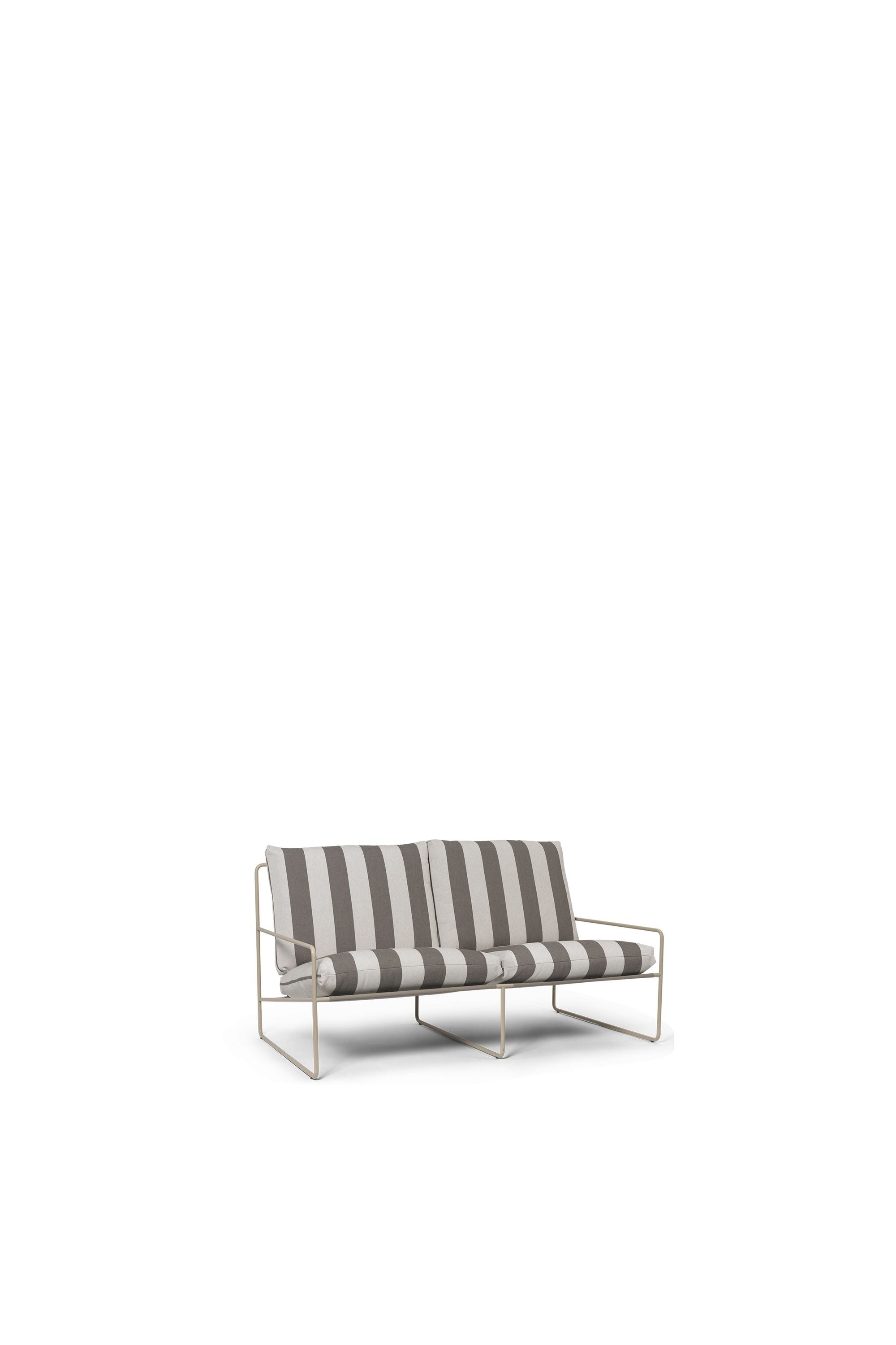 Ferm Living Desert 2 Seater Stripe, cashmere/cioccolato