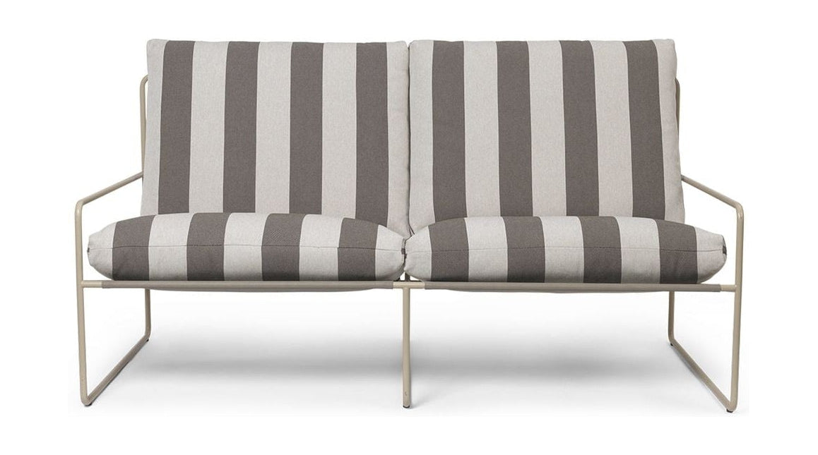 Ferm Living Desert 2 Seater Stripe, cashmere/cioccolato