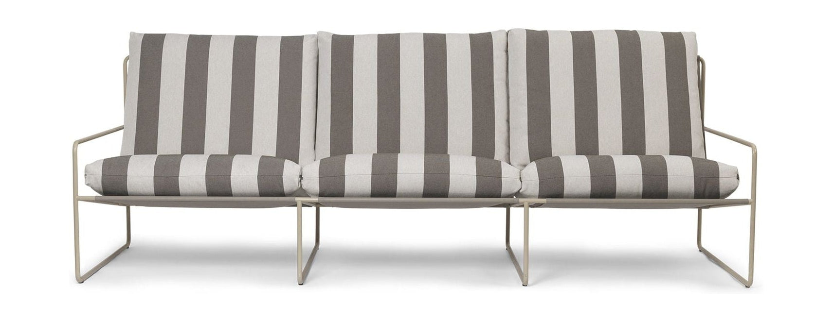 Ferm Living Desert 3 Seater Stripe, cashmere/cioccolato