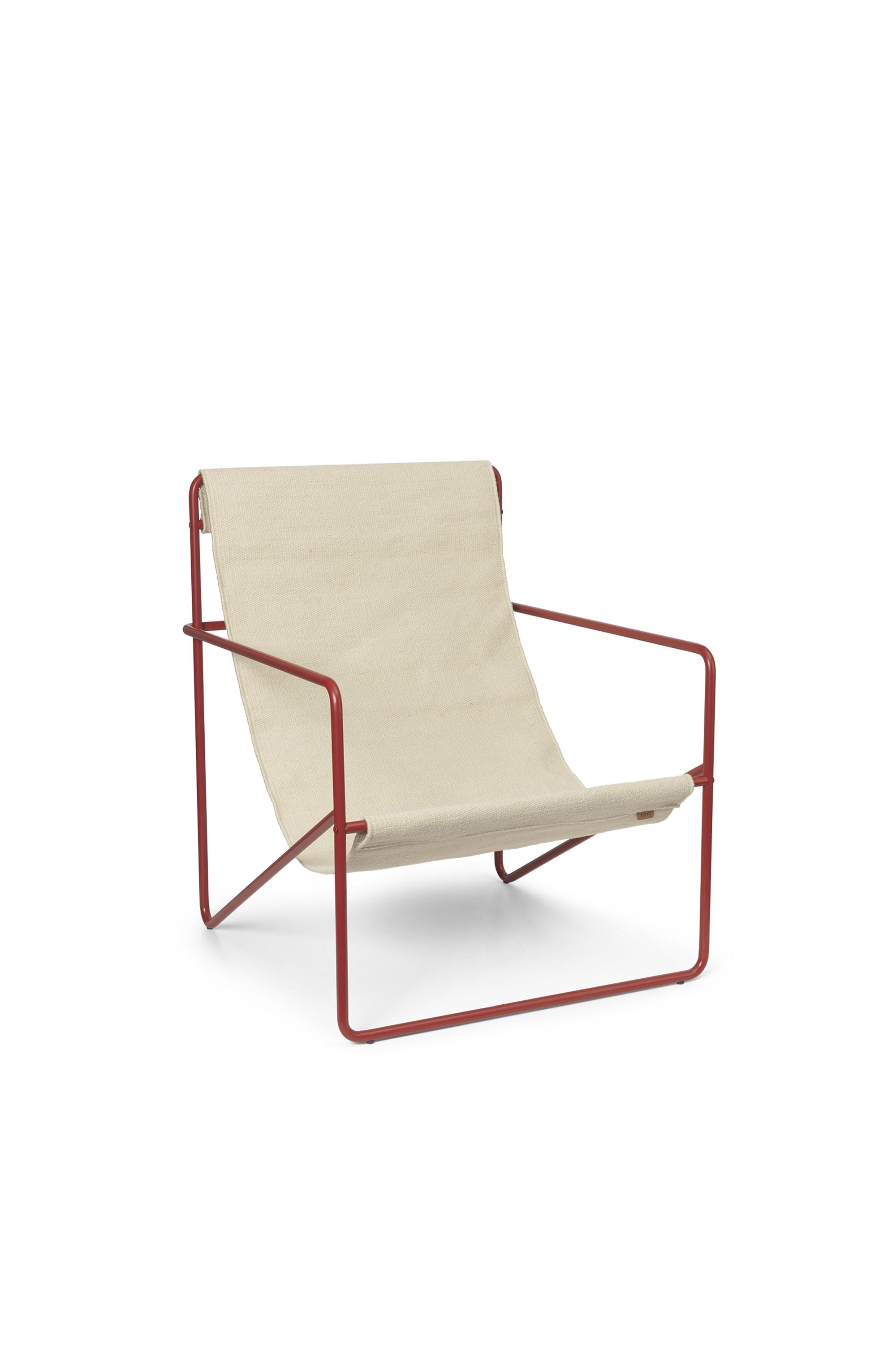 Ferm Living Desert Lounge Chair, Mohn Red/Cloud