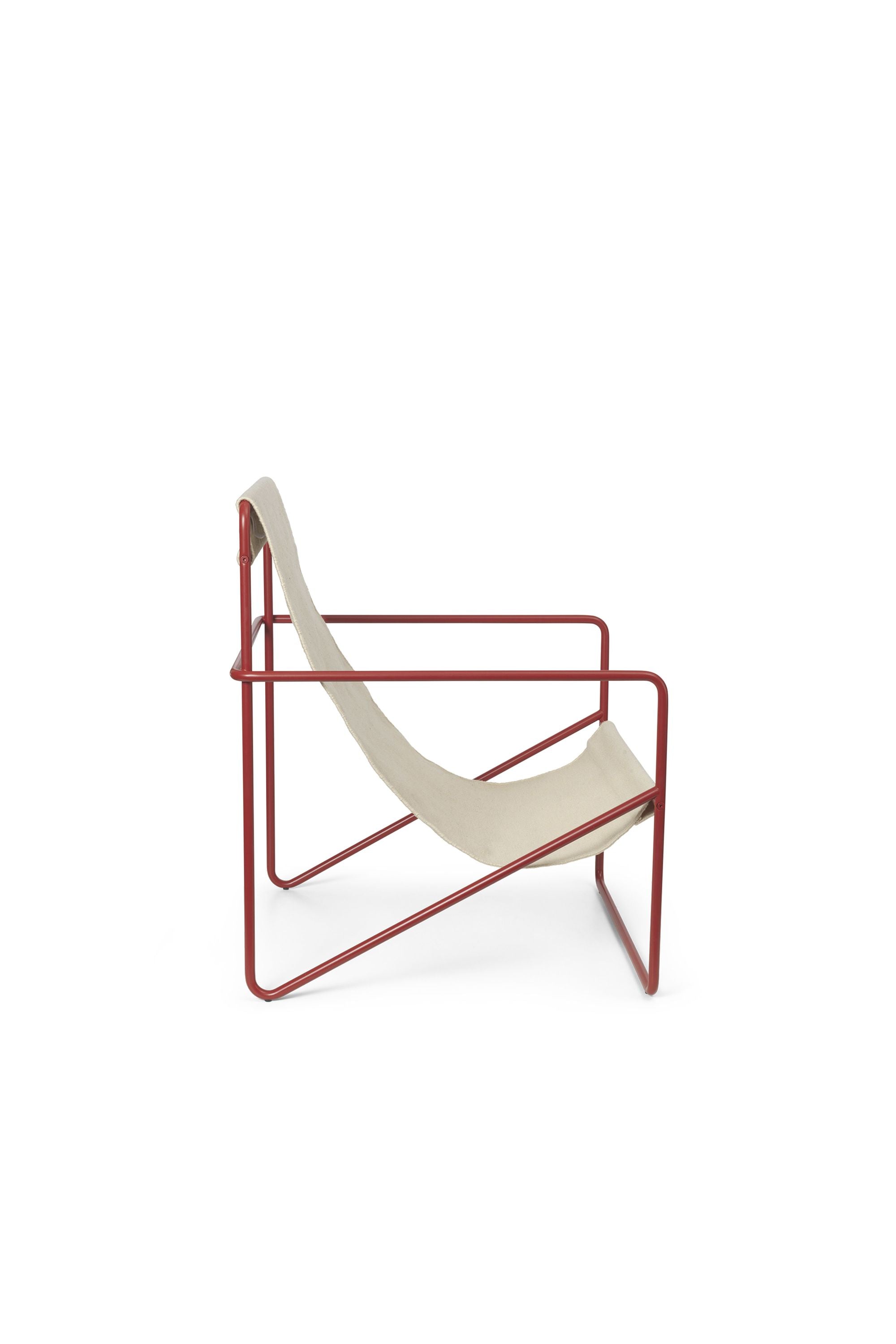 Ferm Living Desert Lounge Chair, Poppy Red/Cloud