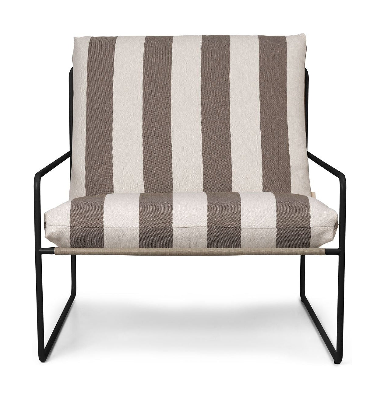 Ferm Living Desert 1 Seater Stripe, nero/cioccolato