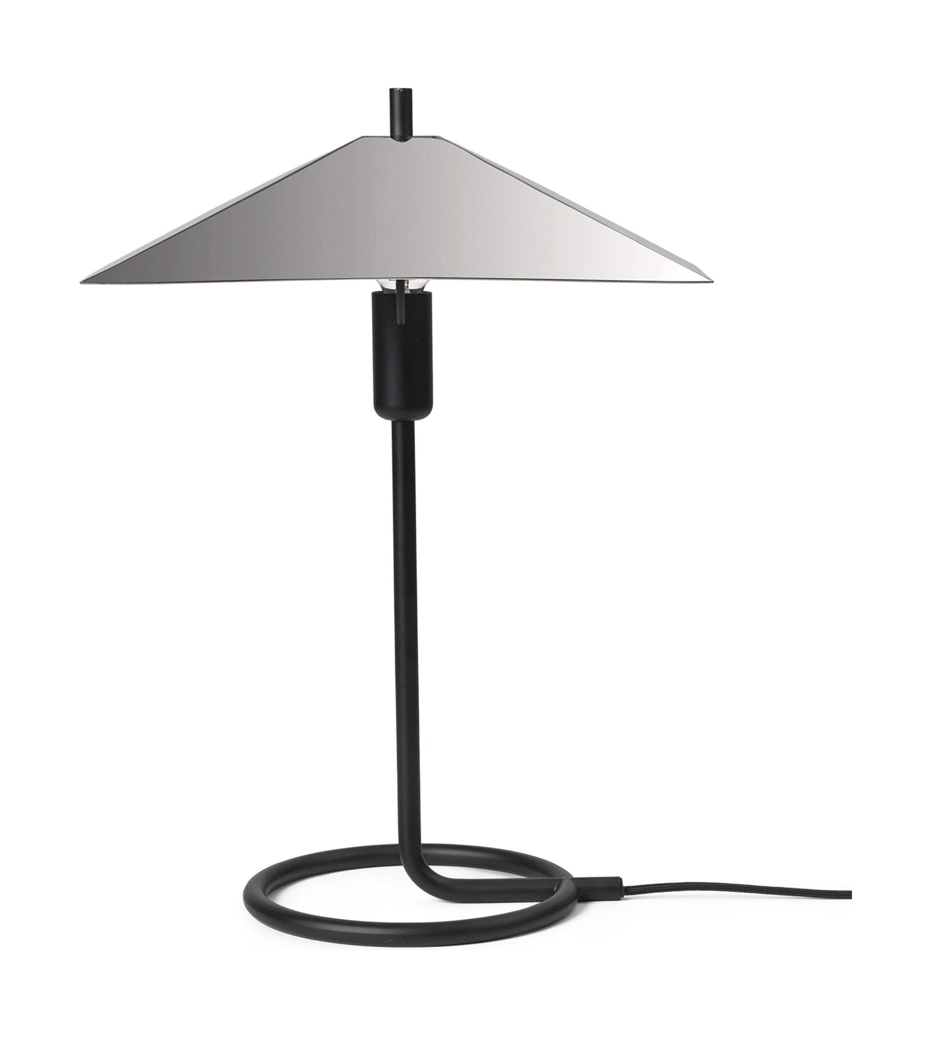 Ferm Living Filo -Tischlampe, Quadrat, Schwarz/Spiegel poliert