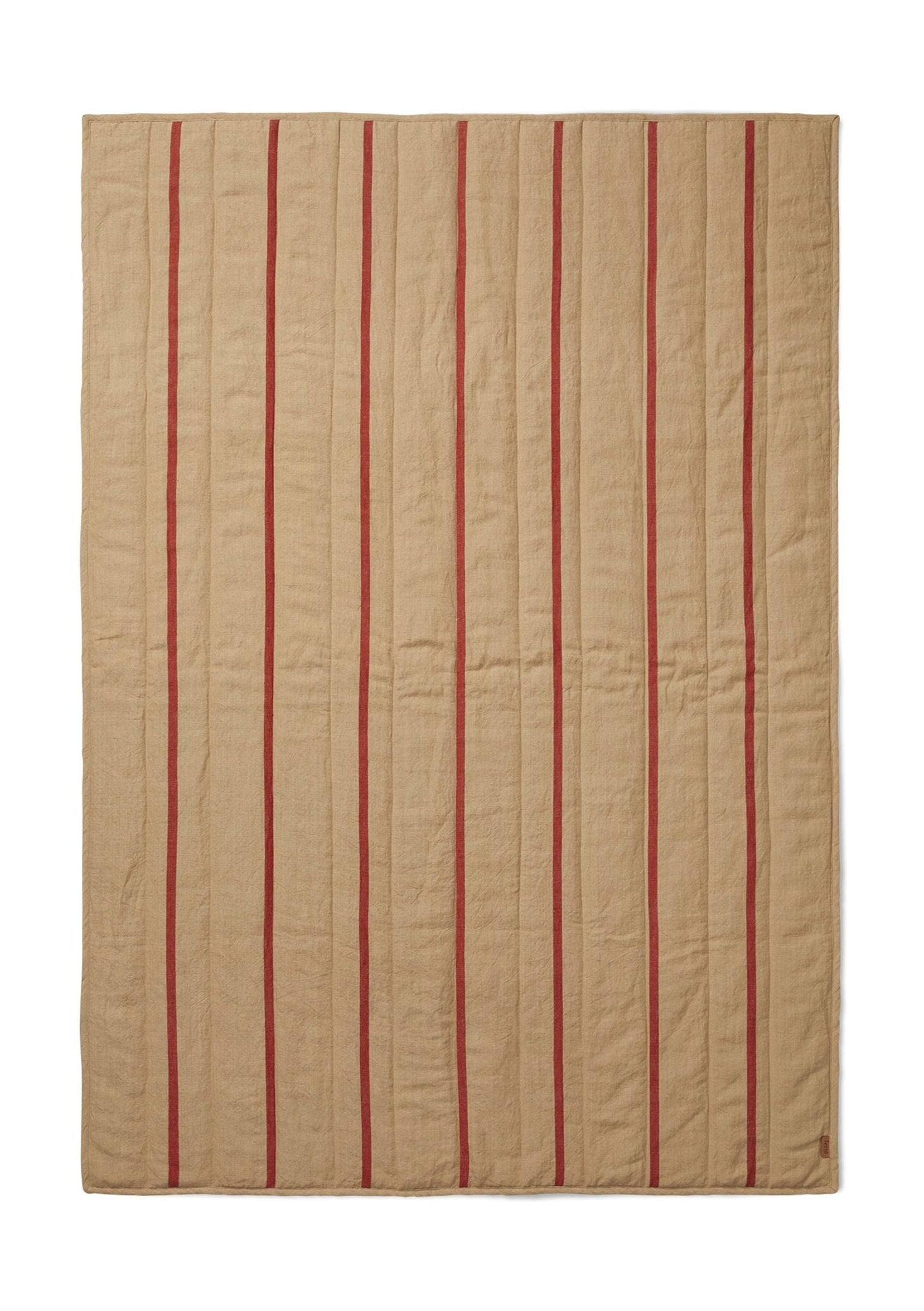 Ferm Living Grand Quilted teppi, úlfalda/rautt