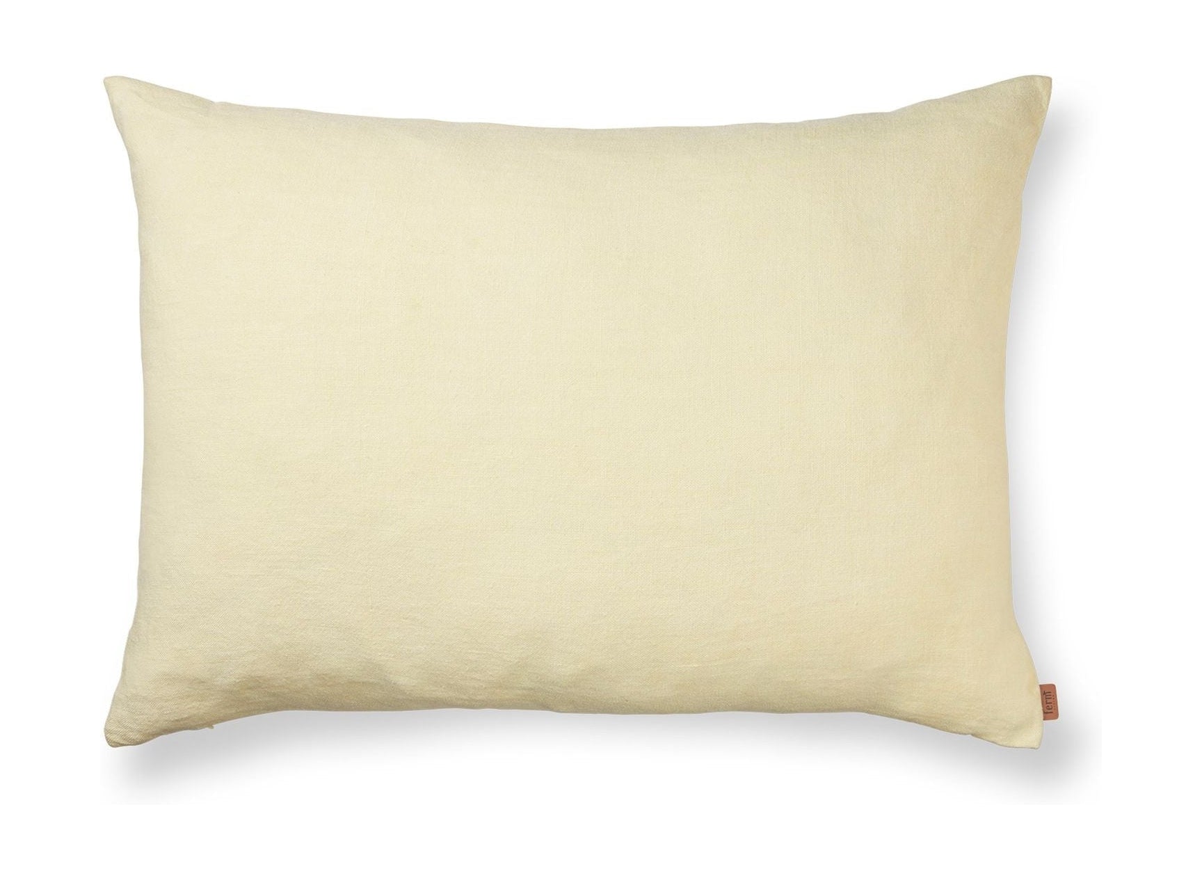 Ferm Living Coussin en lin épais, grand citron