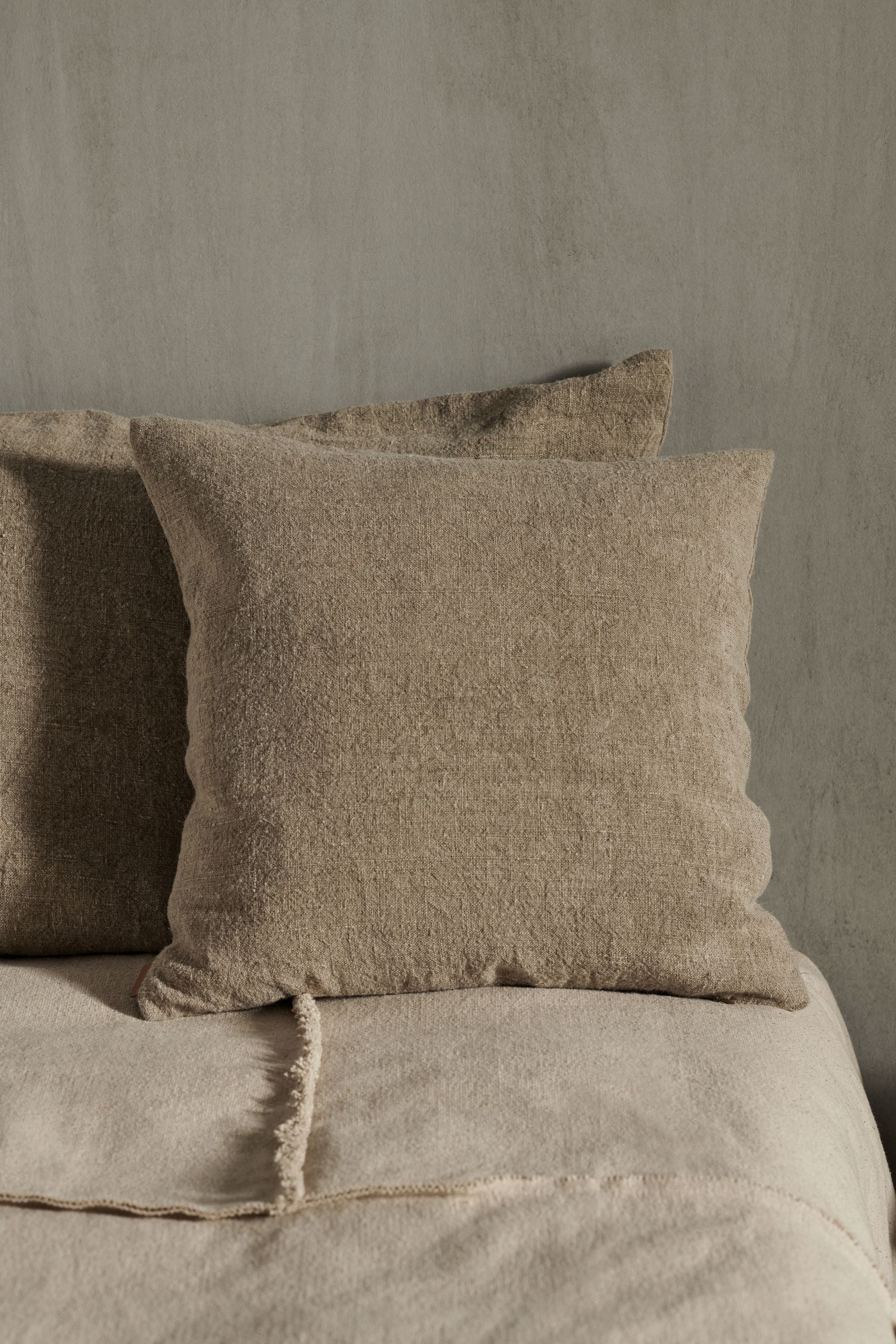 Ferm Living Coussin de lin lourd, naturel