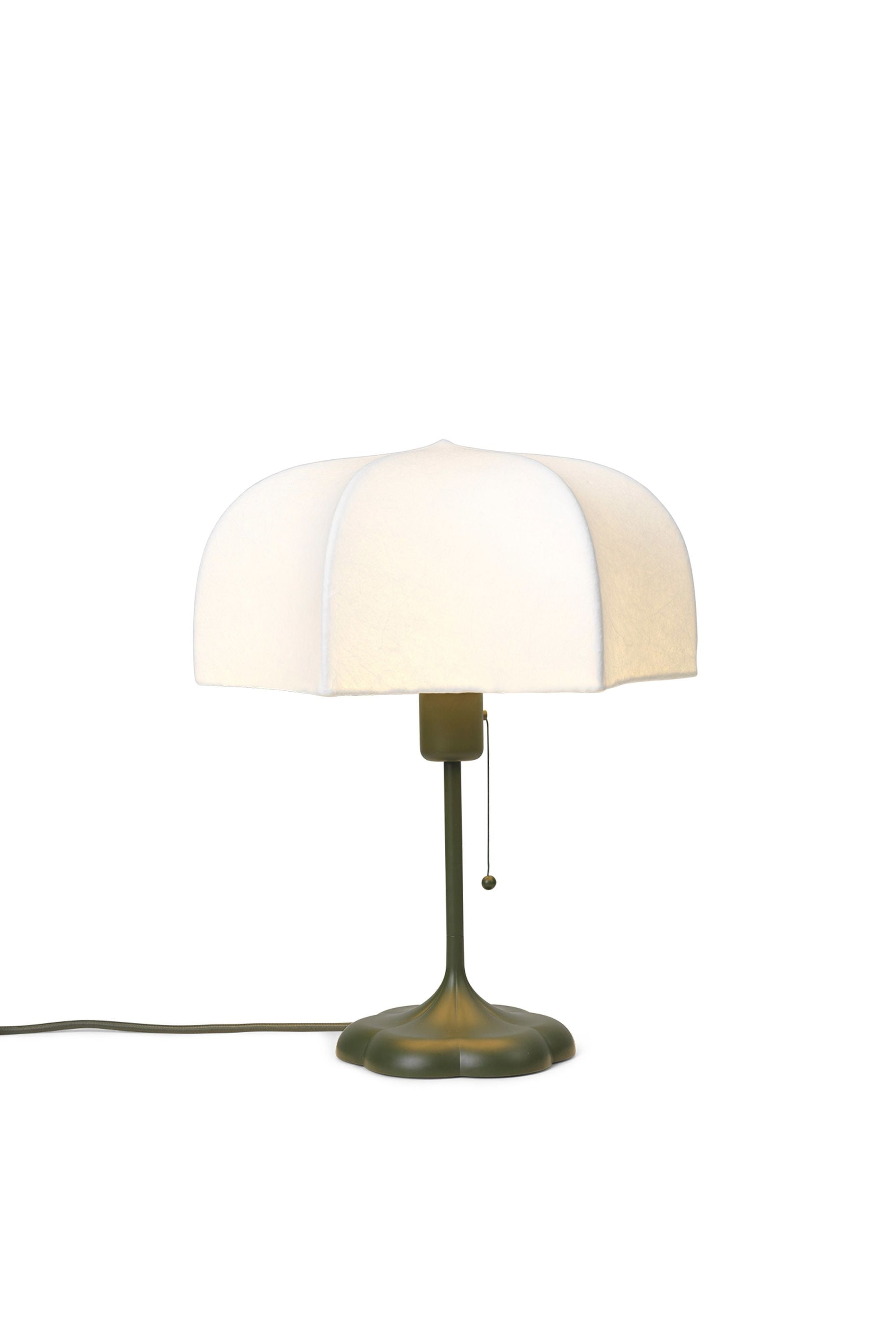 Ferm Living Doem Table Lamp, White/Grass Green