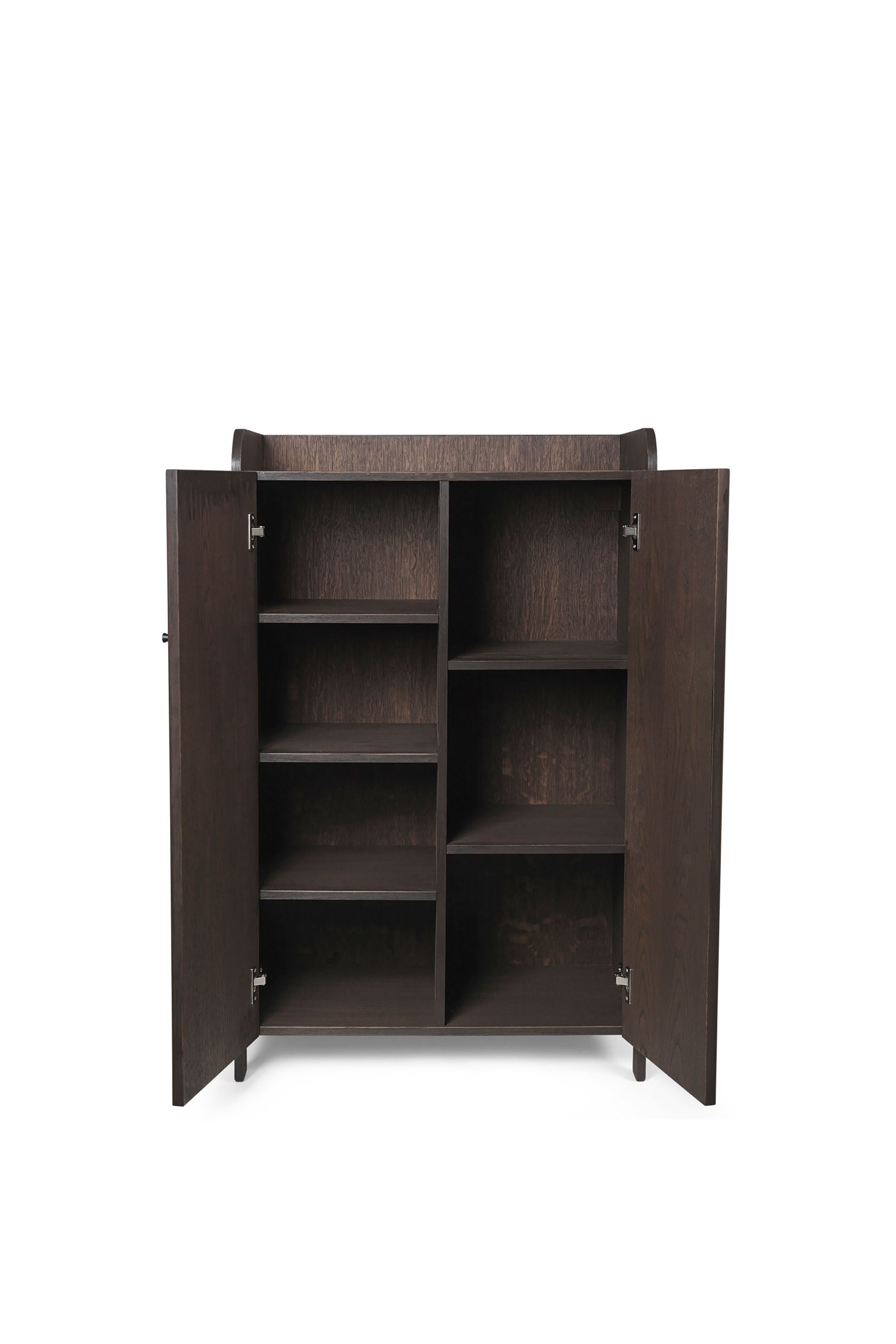 Ferm Living Hill Cupboard，低沉的深色染色橡木