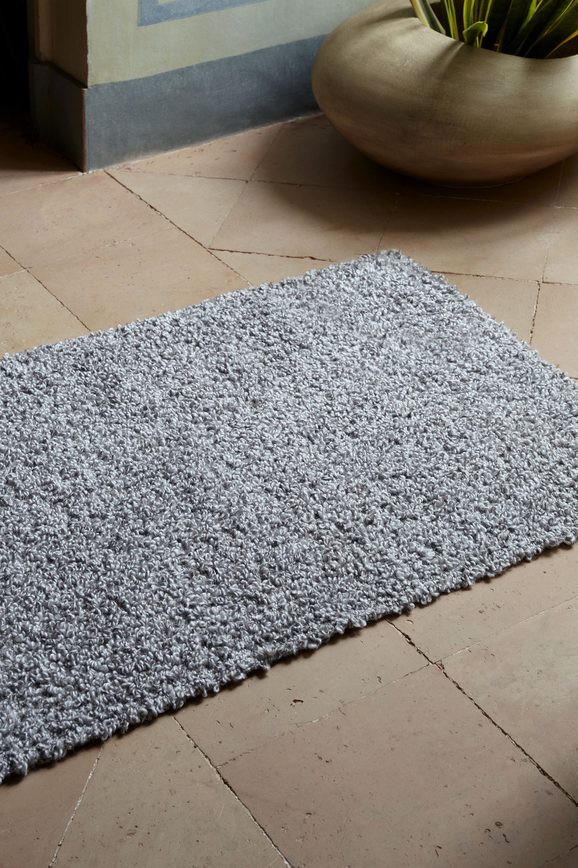 Ferm Living Slub Bouclé Runner, Carbone