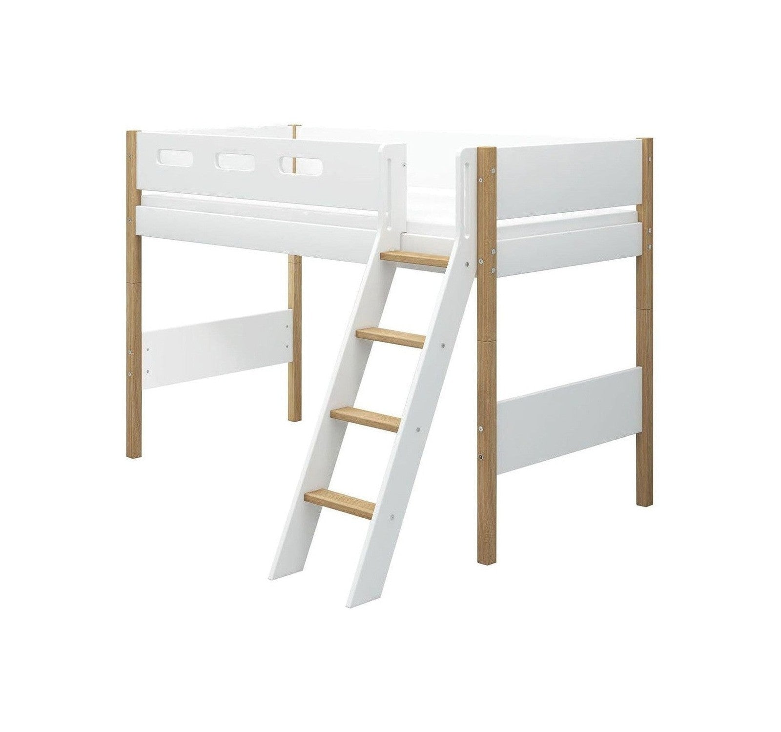 FLEXA Semi-high bed w. slanting ladder