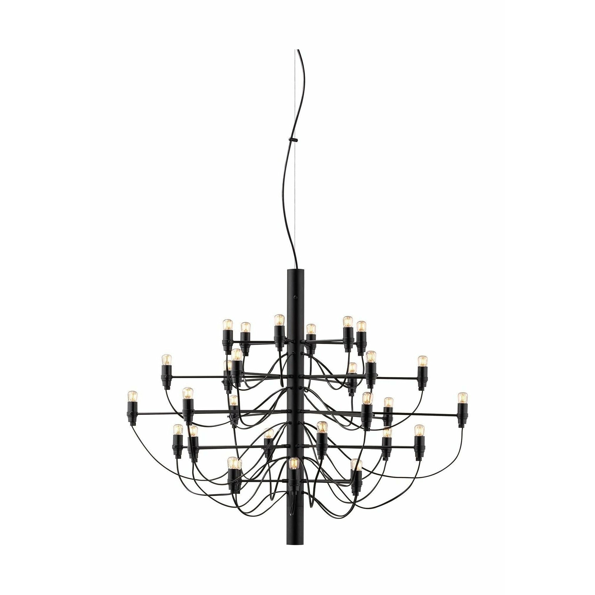 FLOS 2097/30 Clear Chandelier, Black Matt