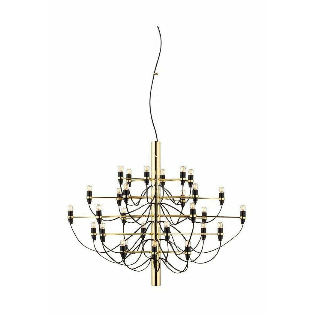 FLOS 2097/30 Clear Chandelier, latón