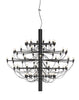  2097/75 Chandelier Clear Bulbs Matte Black