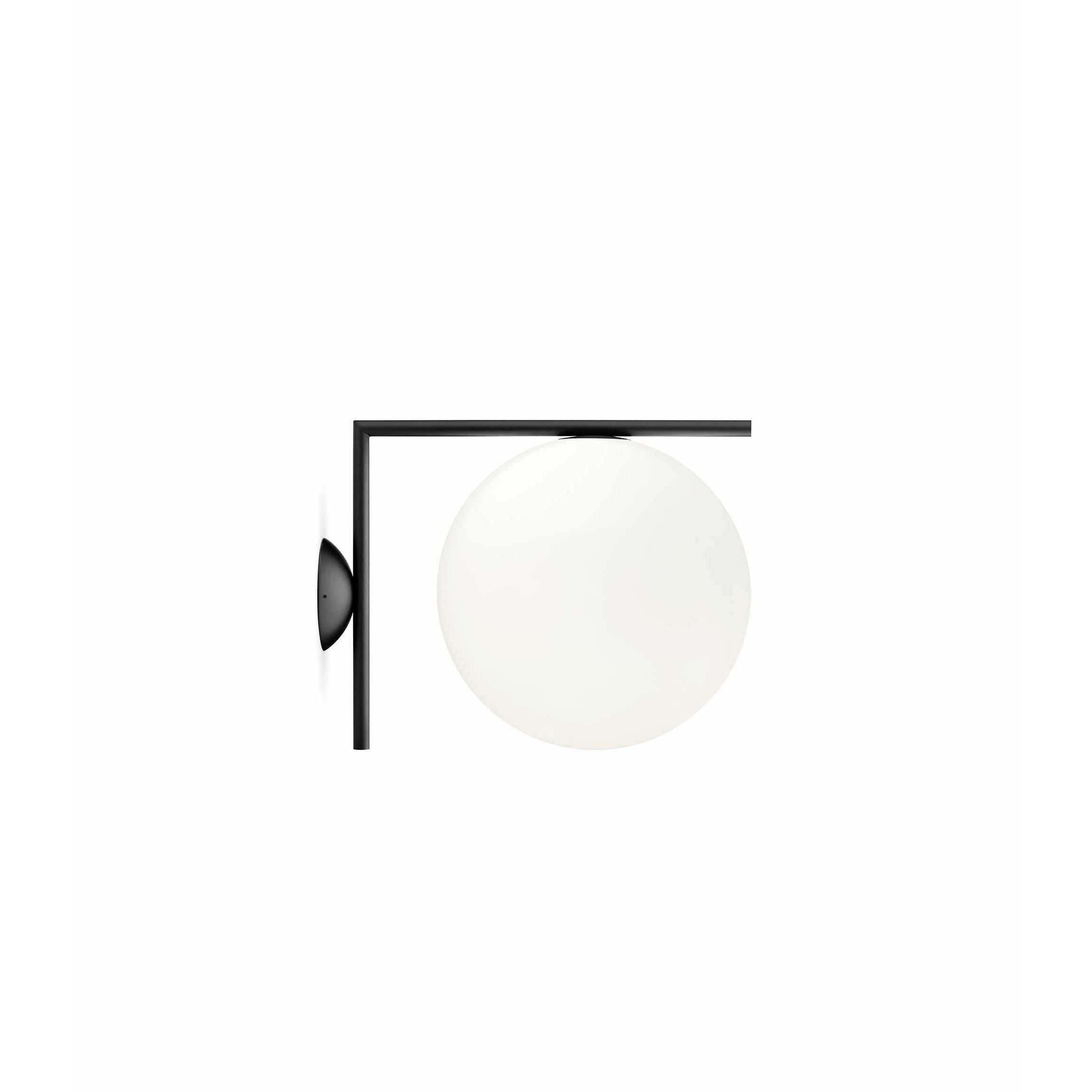 FLOS IC Licht C/W2 Wall/plafondlamp, zwart