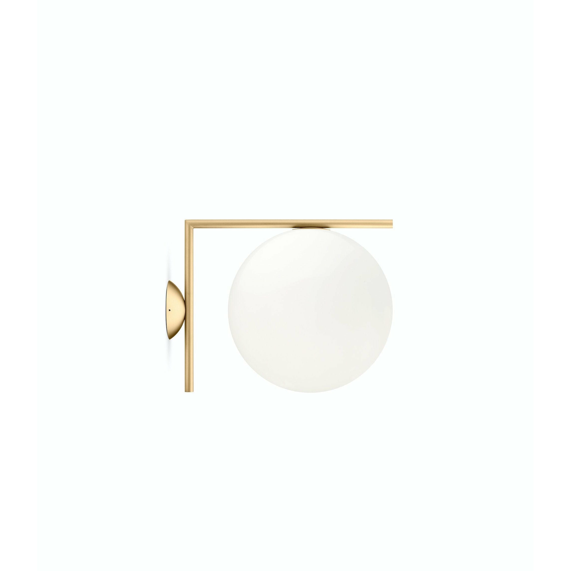 Flos ic luce c/w2 lampada da parete/soffitto, ottone