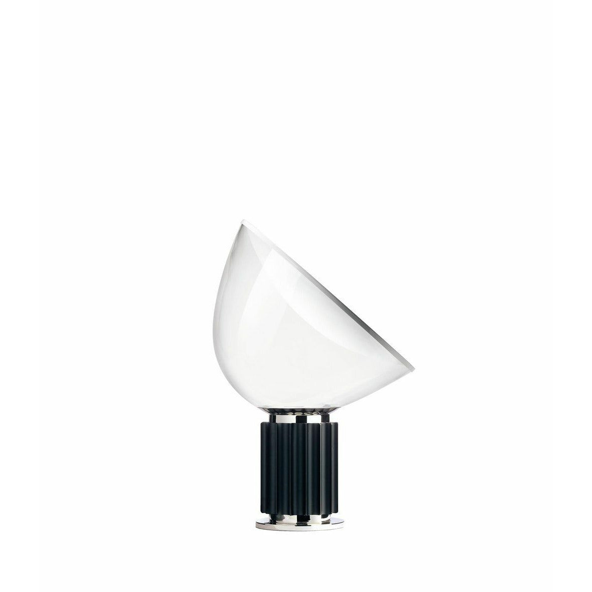 Flos Taccia Tischlampe Glasschirm, Schwarz