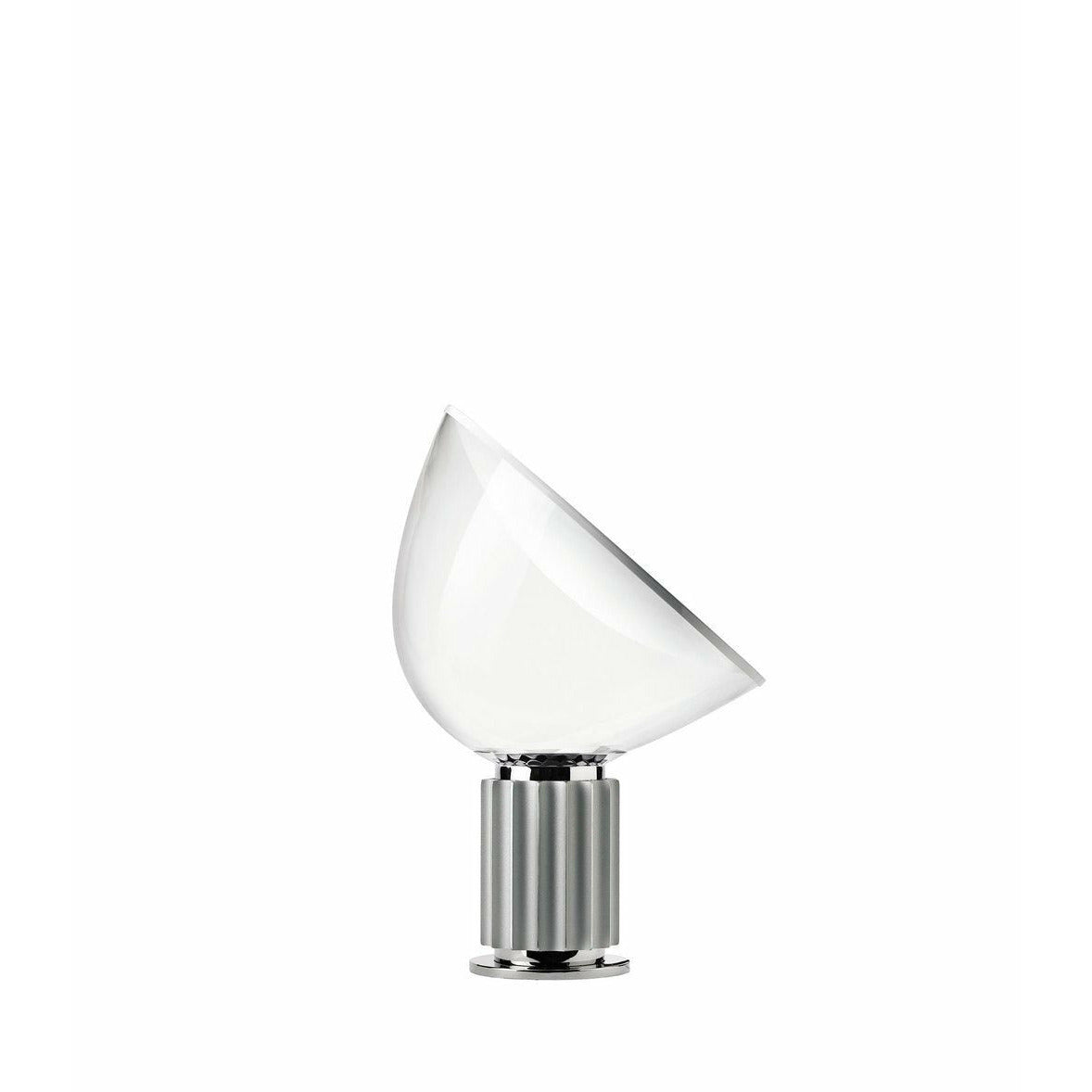 Flos Taccia Tischlampe Glasschirm, Silber