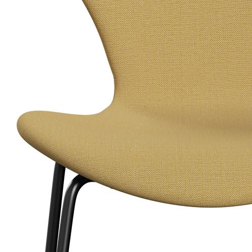 [product_category]-Fritz Hansen 3107 Chair Full Upholstery, Black/Christianshavn Yellow-Fritz Hansen-3107FU-CH1110-DRBL-FRI-6