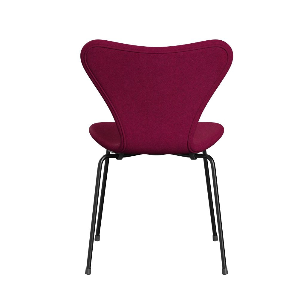 [product_category]-Fritz Hansen 3107 Chair Full Upholstery, Black/Divina Melange Lipstick Pink-Fritz Hansen-3107FU-DIM620-DRBL-FRI-4