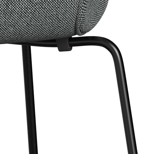 [product_category]-Fritz Hansen 3107 Chair Full Upholstery, Black/Hallingdal White/Brown-Fritz Hansen-3107FU-HAL126-DRBL-FRI-7