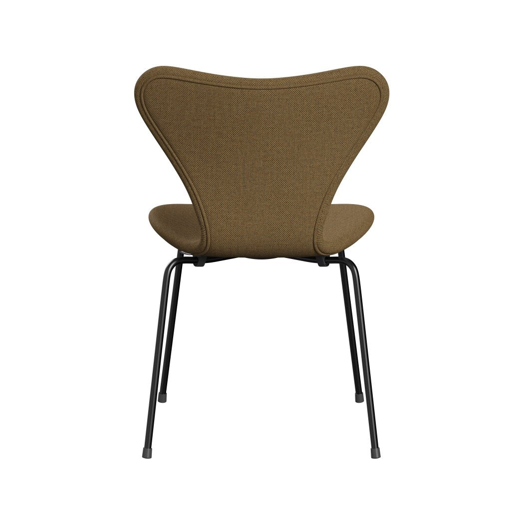 [product_category]-Fritz Hansen 3107 Chair Full Upholstery, Black/Re Wool Mustard/Natural-Fritz Hansen-3107FU-REW358-DRBL-FRI-4