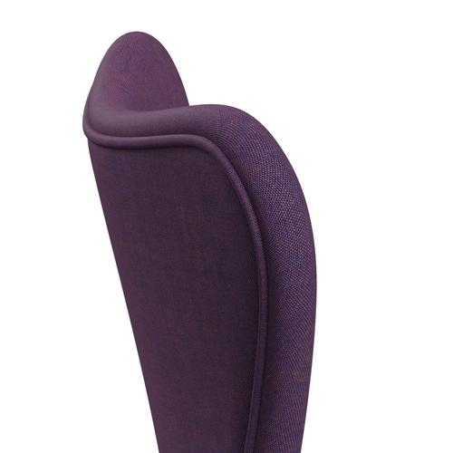 [product_category]-Fritz Hansen 3107 Chair Full Upholstery, Black/Remix Violet-Fritz Hansen-3107FU-REM686-DRBL-FRI-5