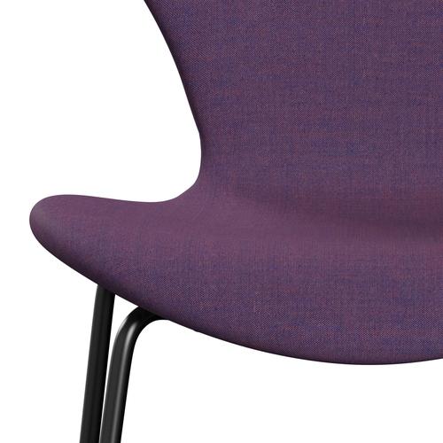 [product_category]-Fritz Hansen 3107 Chair Full Upholstery, Black/Remix Violet-Fritz Hansen-3107FU-REM686-DRBL-FRI-6