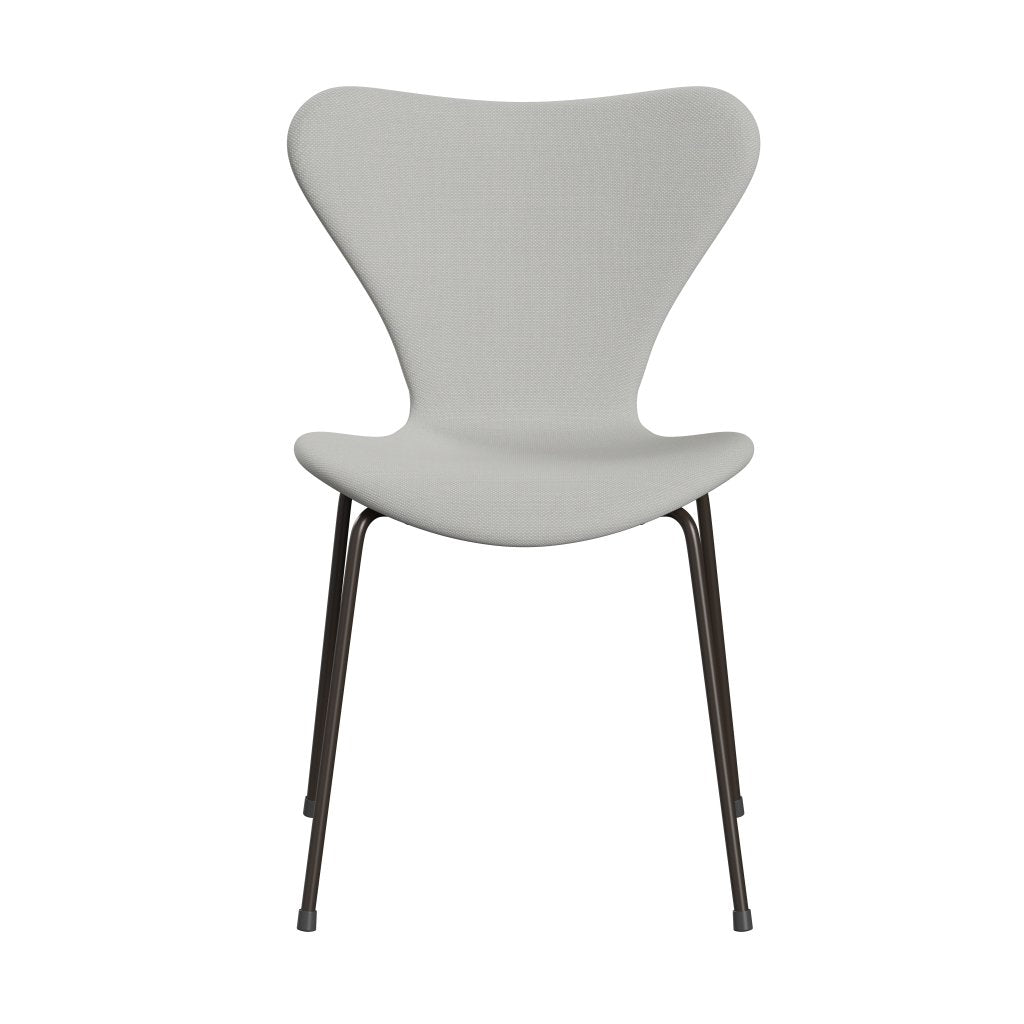 Fritz Hansen 3107 Silla tapicería completa, bronce marrón/trío acero delicado menta verde