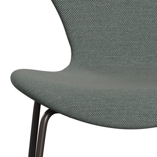 [product_category]-Fritz Hansen 3107 Chair Full Upholstery, Brown Bronze/Steelcut Trio White/Dark Green-Fritz Hansen-3107FU-STR916-DBPC-FRI-6