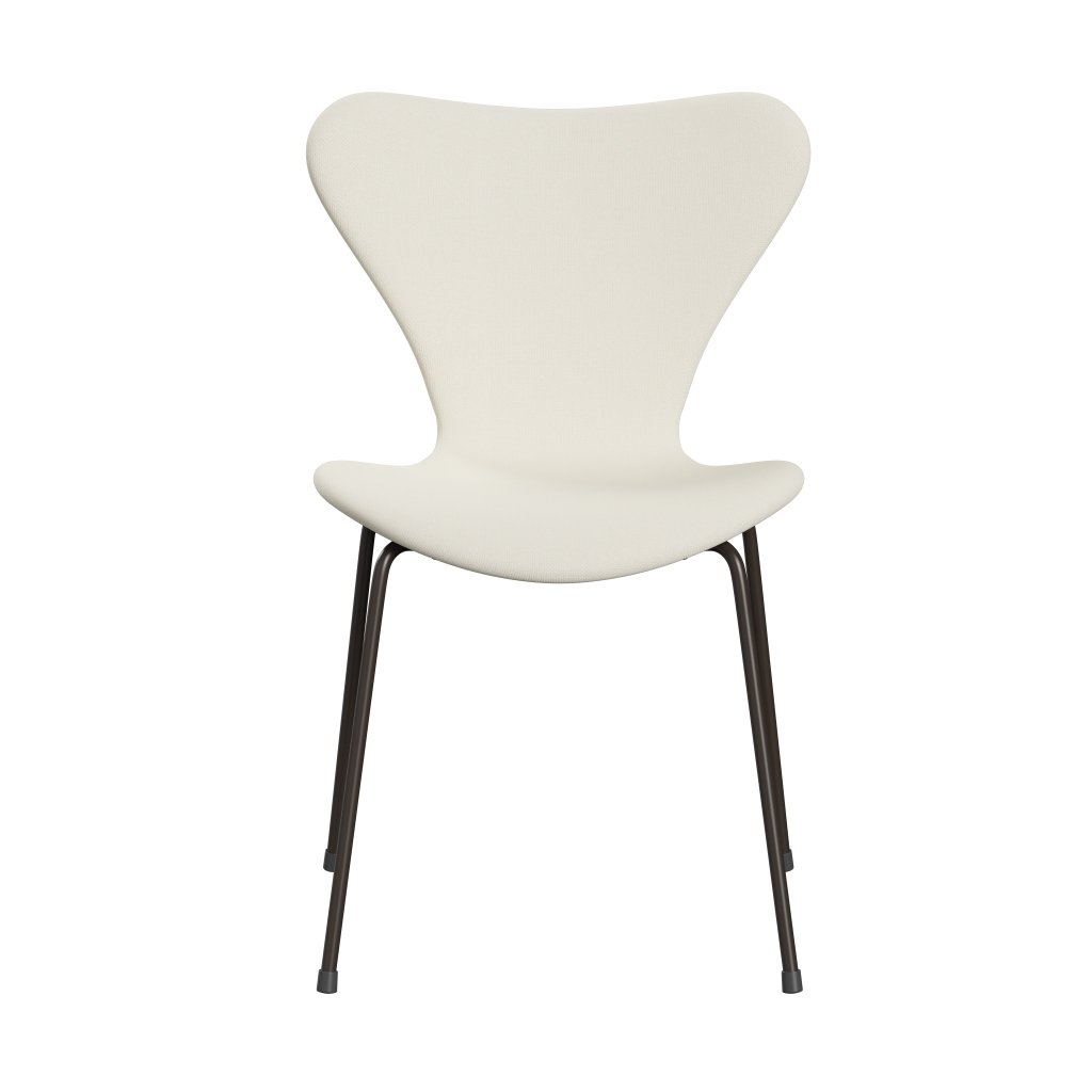 Fritz Hansen 3107 sedia piena tappezzeria, bronzo marrone/sunniva 2 creme