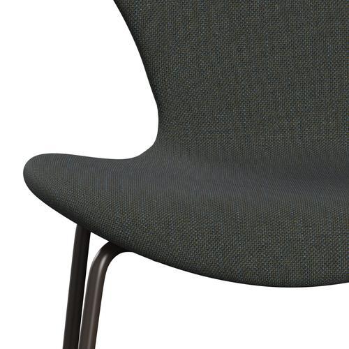 [product_category]-Fritz Hansen 3107 Chair Full Upholstery, Brown Bronze/Sunniva 2 Navy/Olive-Fritz Hansen-3107FU-SV773-DBPC-FRI-6