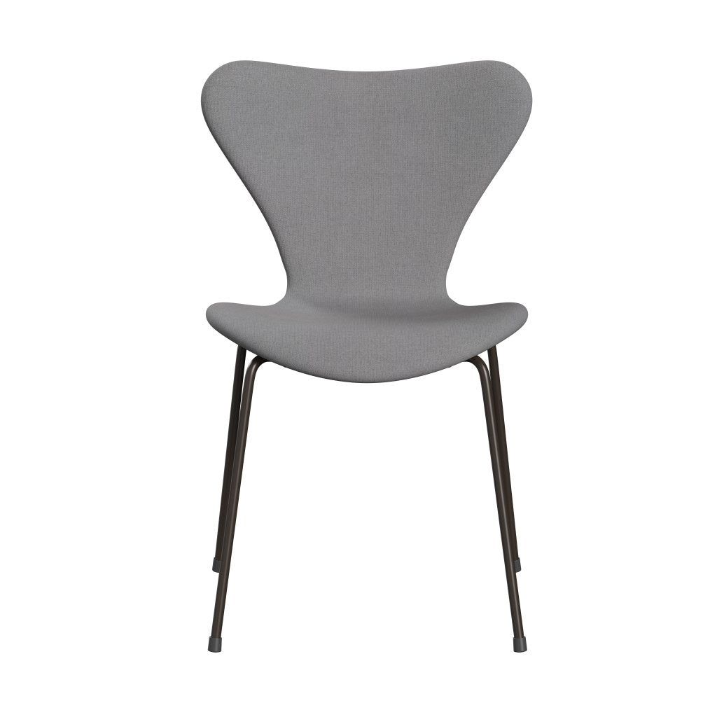 Fritz Hansen 3107 stol fuld polstring, brun bronze/tonus lysegrå