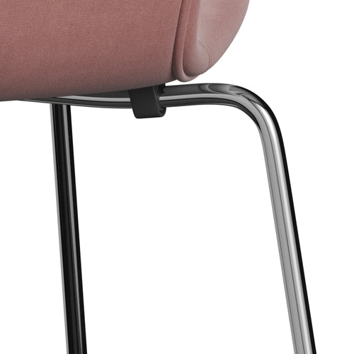 [product_category]-Fritz Hansen 3107 Chair Full Upholstery, Chrome/Belfast Velvet Misty Rose-Fritz Hansen-3107FU-BEL593-CST-FRI-7