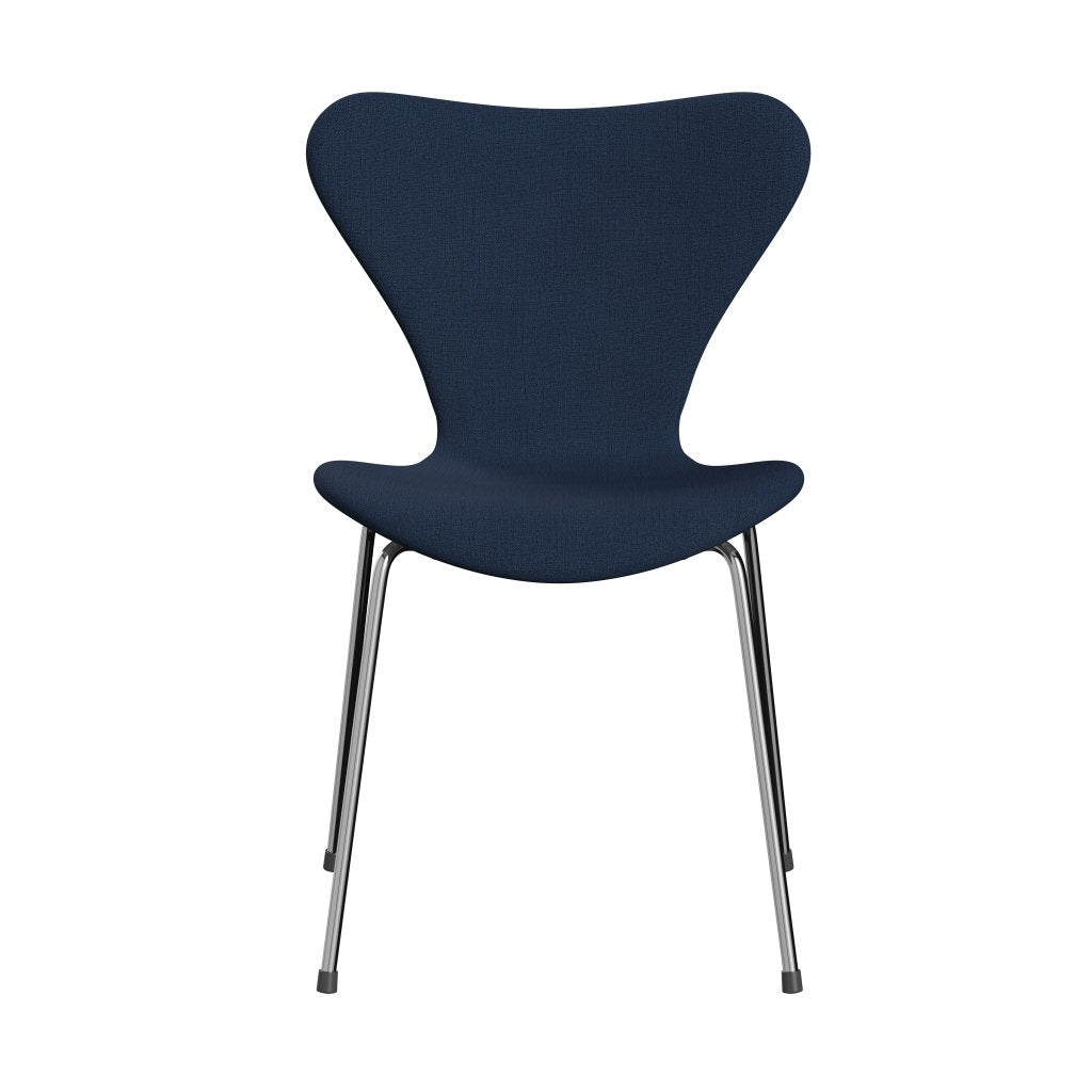 Fritz Hansen 3107 TUOLI Täydellinen verhoilu, Chrome/Christianshavn Blue