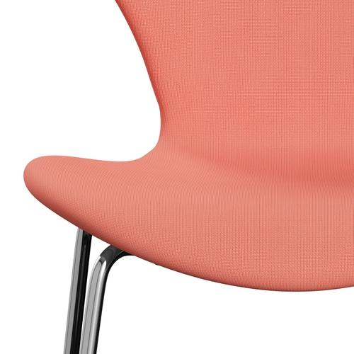 [product_category]-Fritz Hansen 3107 Chair Full Upholstery, Chrome/Fame Pink Light-Fritz Hansen-3107FU-F64165-CST-FRI-6