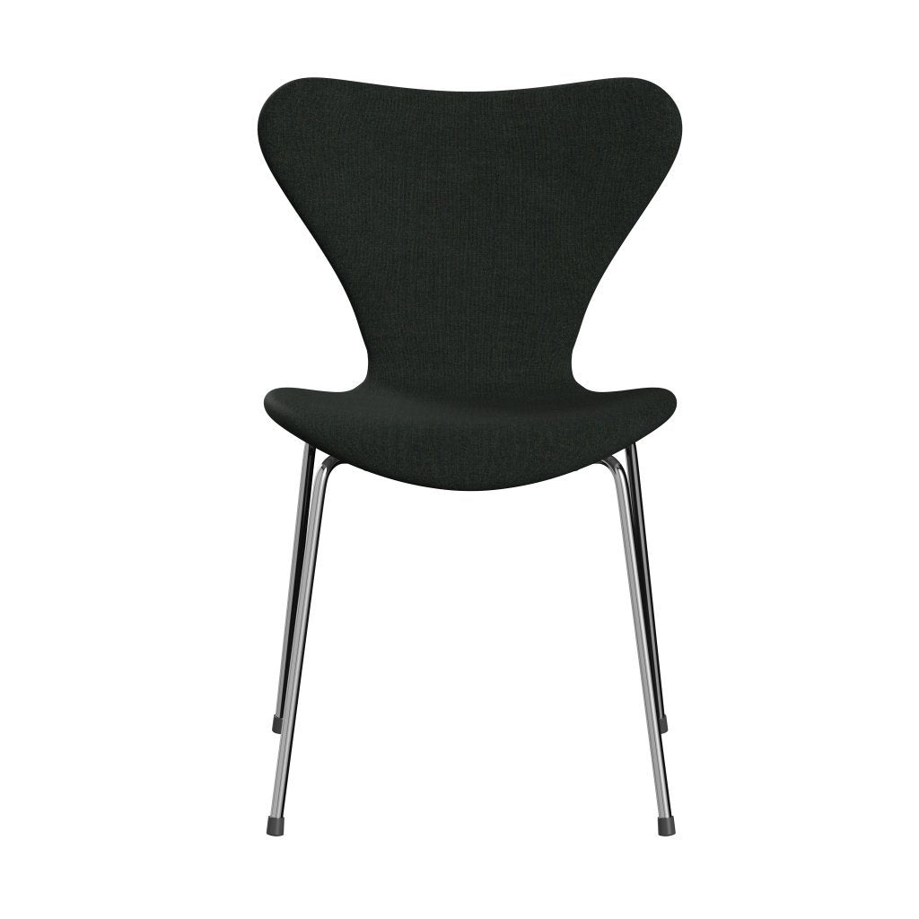 Fritz Hansen 3107 TUOLI Täydellinen verhoilu, Chrome/Remix Black (REM973)