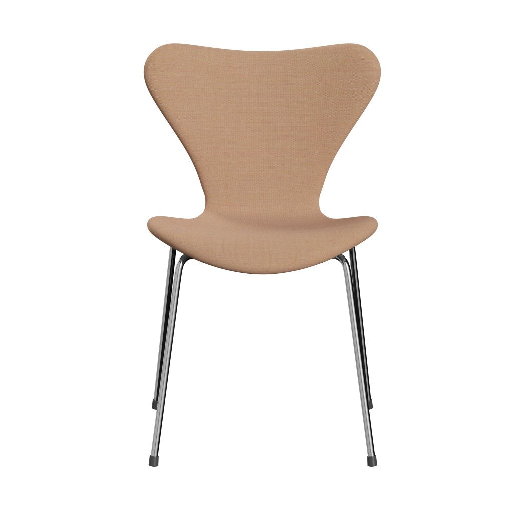 Fritz Hansen 3107 Stol Fullklädsel, Chrome/Remix Light Brown (REM406)