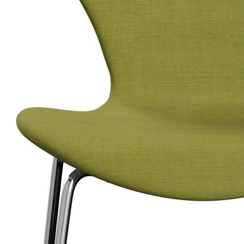 [product_category]-Fritz Hansen 3107 Chair Full Upholstery, Chrome/Remix Spring Green-Fritz Hansen-3107FU-REM912-CST-FRI-6